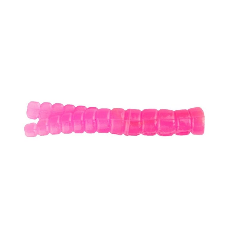 Trout Magnet Leland's Lures Trout Magnet 50-Pack Split-Tail Grub Body Pack, Also Great for Bass and Panfish, Pink - Image 1